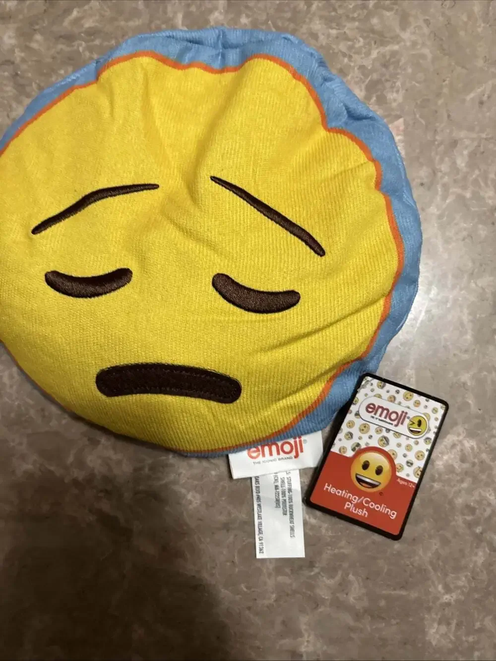 Pensive Face EMOJI Heating / Cooling Plush Pad Novelty Funny 2023 New With Tags